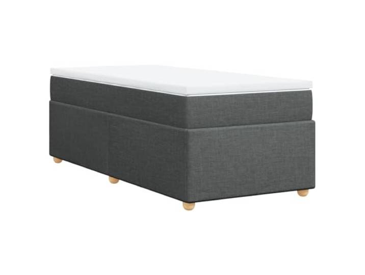 vidaXL Boxspringbett mit Matratze Dunkelgrau 80x200 cm Stoff