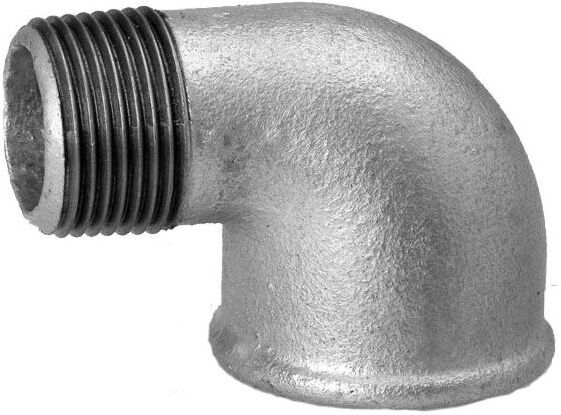 Schmidt, Hermann Hermann Schmidt Temperguss Winkel 1/4", 90° Innengewinde/Aussengewinde, verzinkt