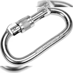 TRIZERATOP Karabinerhaken mit Schraubverschluss für Sicherheitsgurte, 16 mm Öffnung
