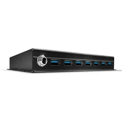 Lindy 43128 Schnittstellen-Hub 5000 Mbit/s Schwarz