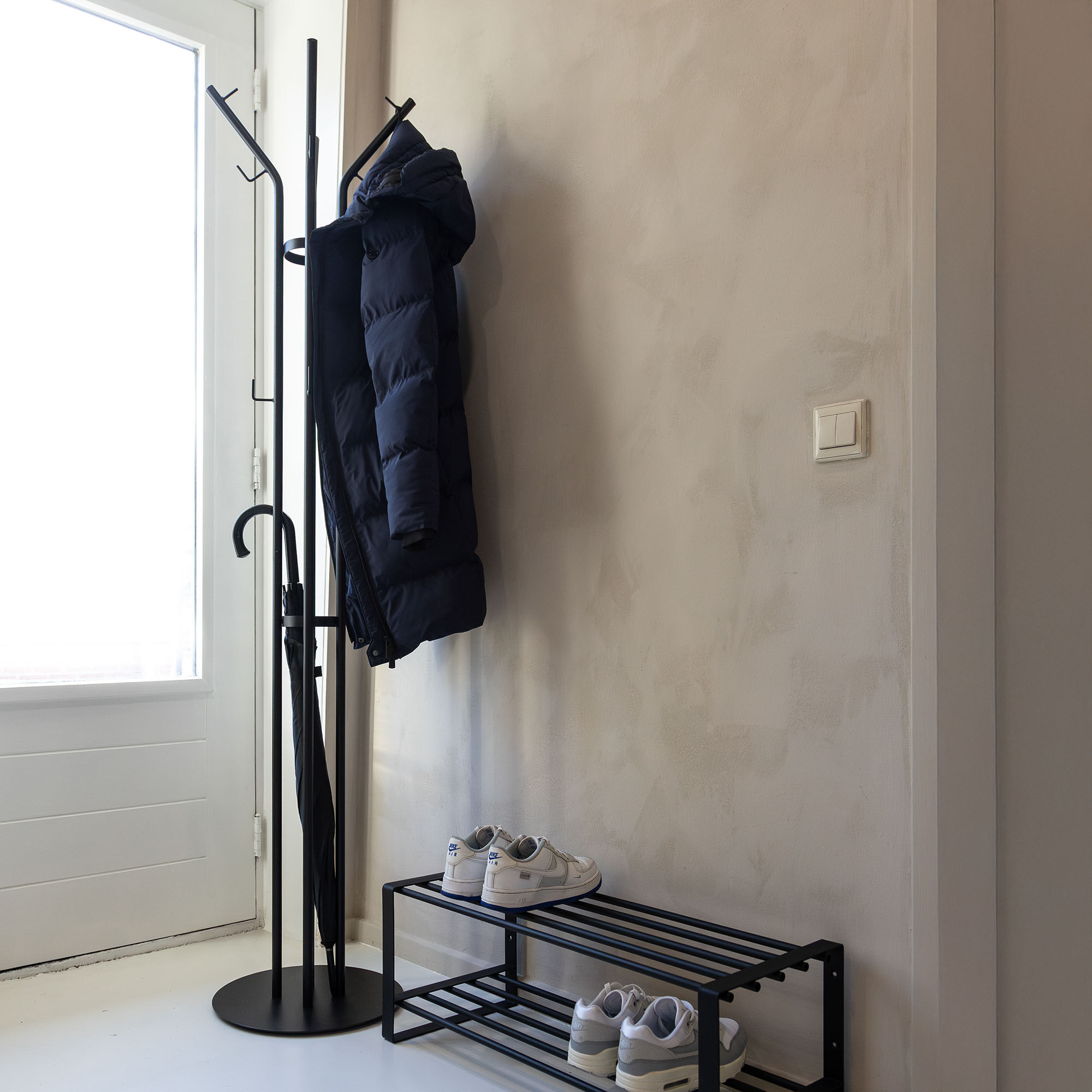 Garderobenständer SPINDER DESIGN "CHARLY freistehende Garderobe", schwarz, B:40cm H:170cm T:40cm, Stahl, Garderobenständer, Garderobenständer schwarz Einheitsgröße