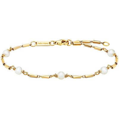 Armband JULIE JULSEN "925/- Sterling Silber vergoldet Süßwasserperlen", gelb, Armbänder, Damen, 19cm, Silber 925 (Sterlingsilber), glänzend, Armband