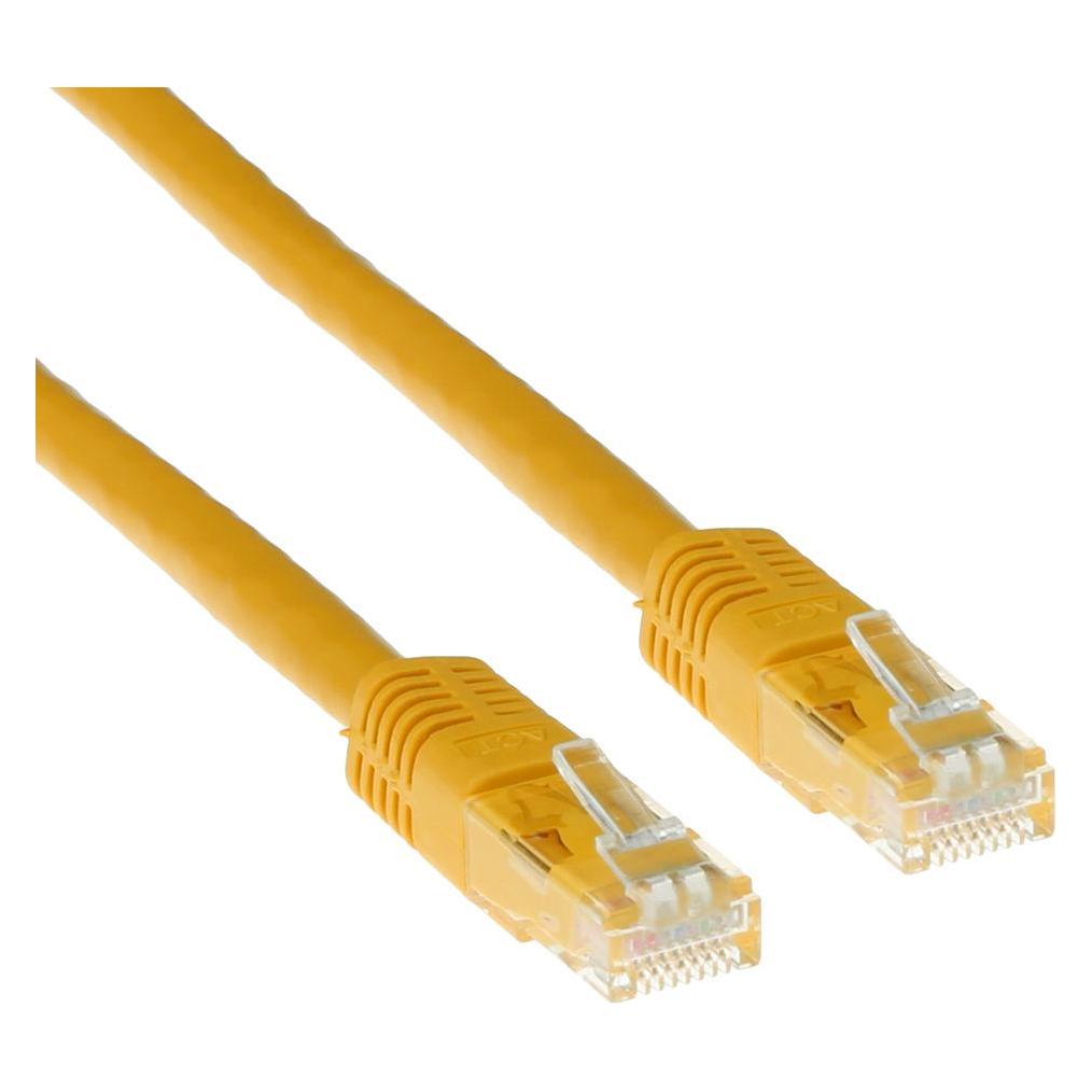 ACT Yellow 20 meter U/UTP CAT5E patch cable with RJ45 connectors CAT5E U/UTP YELLOW 20.00M (U/UTP, CAT5e, 20 m) (IB5820)