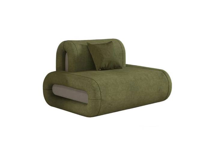 VERCART - Canapé convertible 1 place- Donner un oreiller- vert - 130x110x88cm