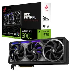 ASUS ROG ASTRAL GeForce RTX 5080 OC ROG-ASTRAL-RTX5080-O16G-GAMING Grafikkarte 16GB GDDR7, 2xHDMI, 3xDP
