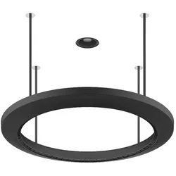 Dornbracht AQUAHALO Regenpaneel SERIENNEUTRAL Schwarz matt, 41750979, 3 Strahlarten, 605 mm Durchmesser, 6 kg, LED-Spotbeleuchtung 3000 K