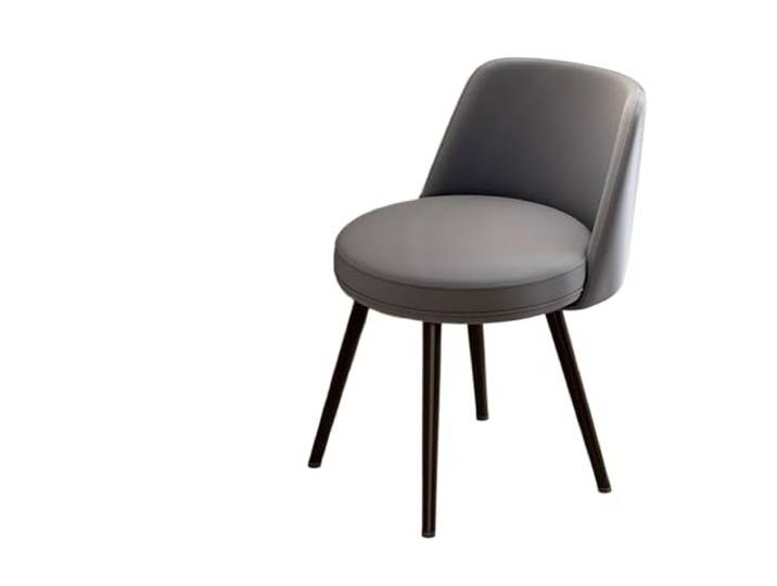 OUTIFUOTPP Drehbarer Ankleidehocker, Heimgebrauch, Rückenlehnenstuhl, Schlafzimmer, beweglicher minimalistischer Esszimmerstuhl(Fixed Model-B)