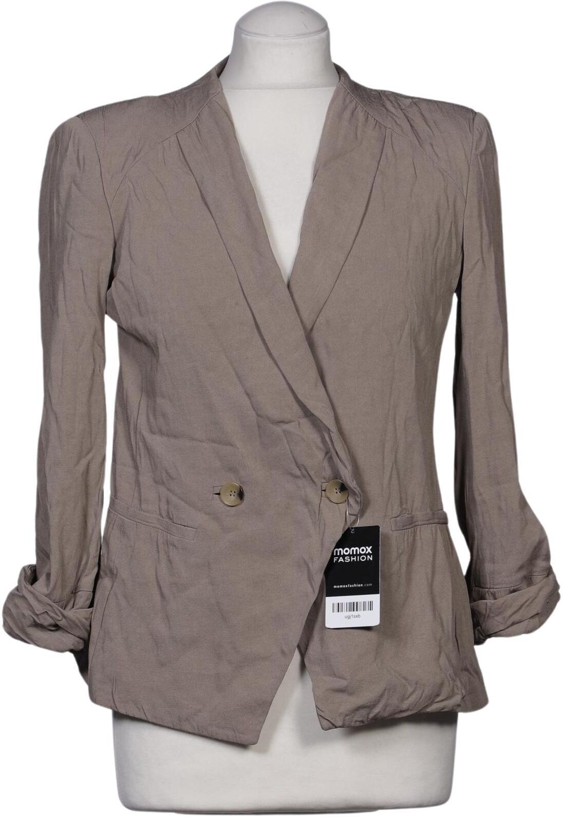Helmut Lang Damen Blazer, Beige, Gr. M, Seide / Elasthan / Viskose - Second Hand