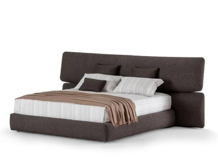 Xlmoebel Polsterbett Luxuriöses schwarzes Polsterbett mit hoher Rückenlehne von XLMOEBEL, Made in Europa