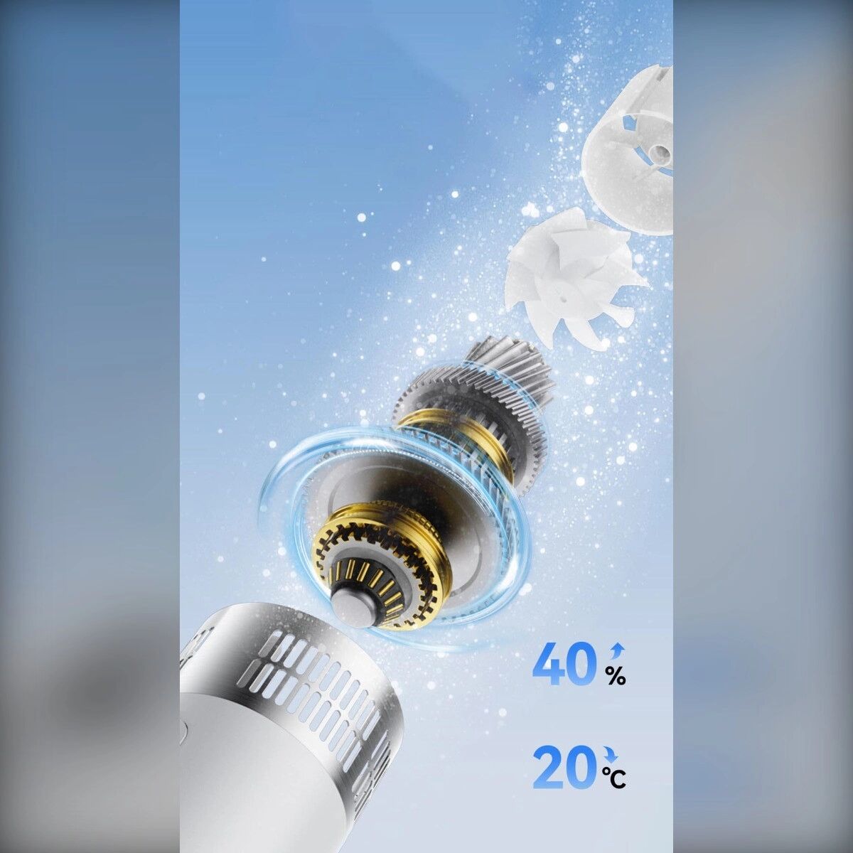 INF Handlicher blattloser Ventilator – Tragbar, 3000mAh Akku, 3-Gang, Turbo 360° Luftstrom, ABS-Gehäuse Grün