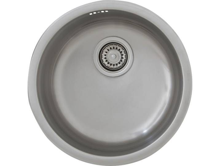Einbauspüle RESPEKTA, silber, B:44,6cm, Edelstahl, Küchenspülen, Einbauspüle