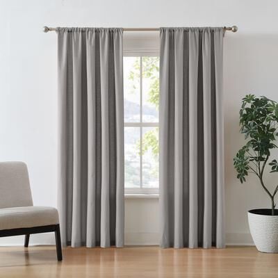 Brooklyn Loom Brookyln Loom Solid Cotton Percale Window Curtain Pair
