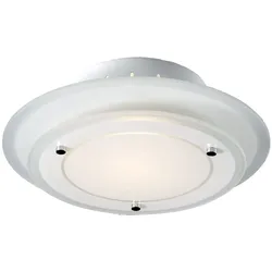 Deckenleuchte Wohnzimmerlampe Glas lackiert Deckenlampe, Metall, 1x LED G9 4 W 400 lm warmweiß, DxH 22x8,2 cm