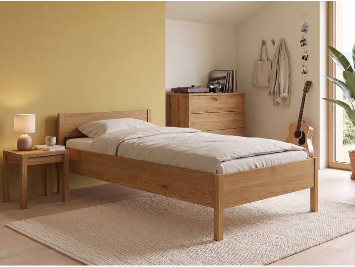 Kinder- und Jugendbett „Fiona“ Eiche 140 x 190 cm Massivholz Eiche