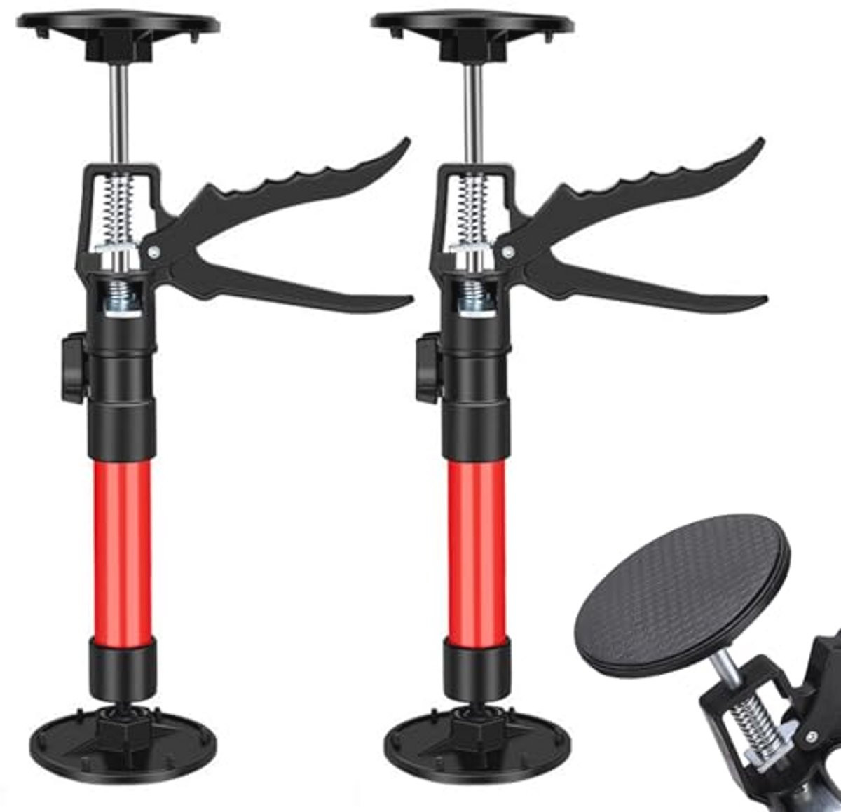 Set van 2 verstelbare en intrekbare steunpalen voor kastinstallatie, 30 tot 61 cm