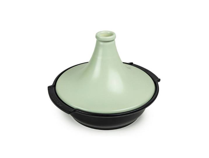 PEUGEOT Auflaufform Tagine ATLAS 30cm Salbeigrün Dampfgarer Aluminium Keramikdeckel