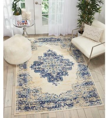 Nourison Grafix Distressed Vintage Medallion Area Rug