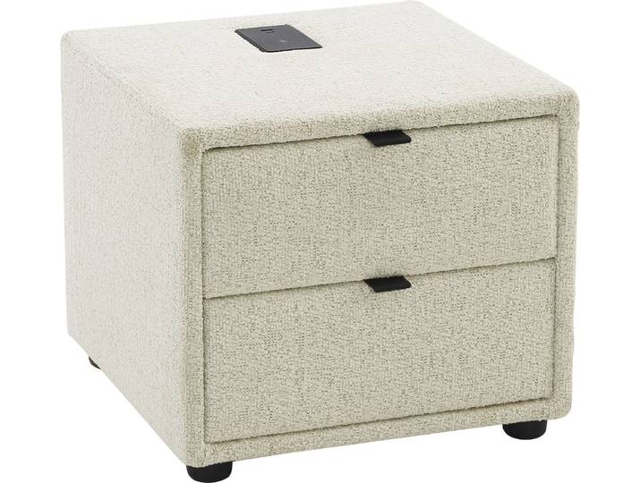 Nachtkonsole JOCKENHÖFER GRUPPE Larre , beige (beige 432, 07), B:44cm H:39cm T:44cm, Sideboards, Nachtkonsole, mit induktiver Lademöglichkeit sowie USB-A und USB-C Ladeport