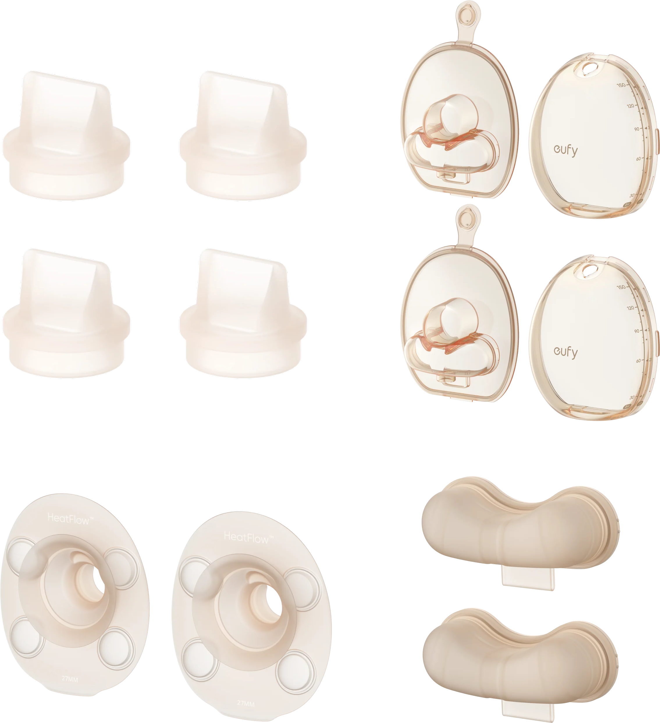 eufy Breast Pump S2/S2 Pro Accessories Bundle (5 oz Milk Container+24 mm Flange)