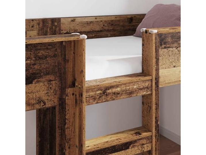 KTHLBRH Etagenbett für Kinder, Altholz, 100 x 200 cm Technisches Holz, 2 Ebenen, langlebiger Rahmen, für Kinderzimmer, Montage erforderlich