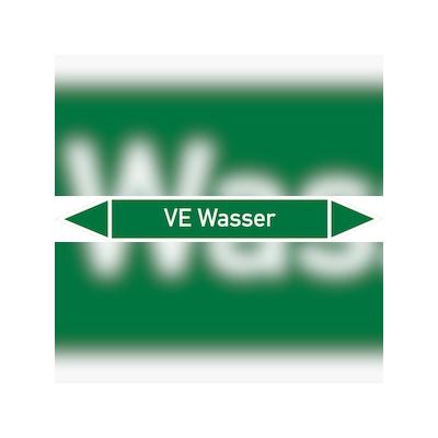 Rohrleitungskennzeichen VE Wasser - 270x37 mm Folie selbstklebend