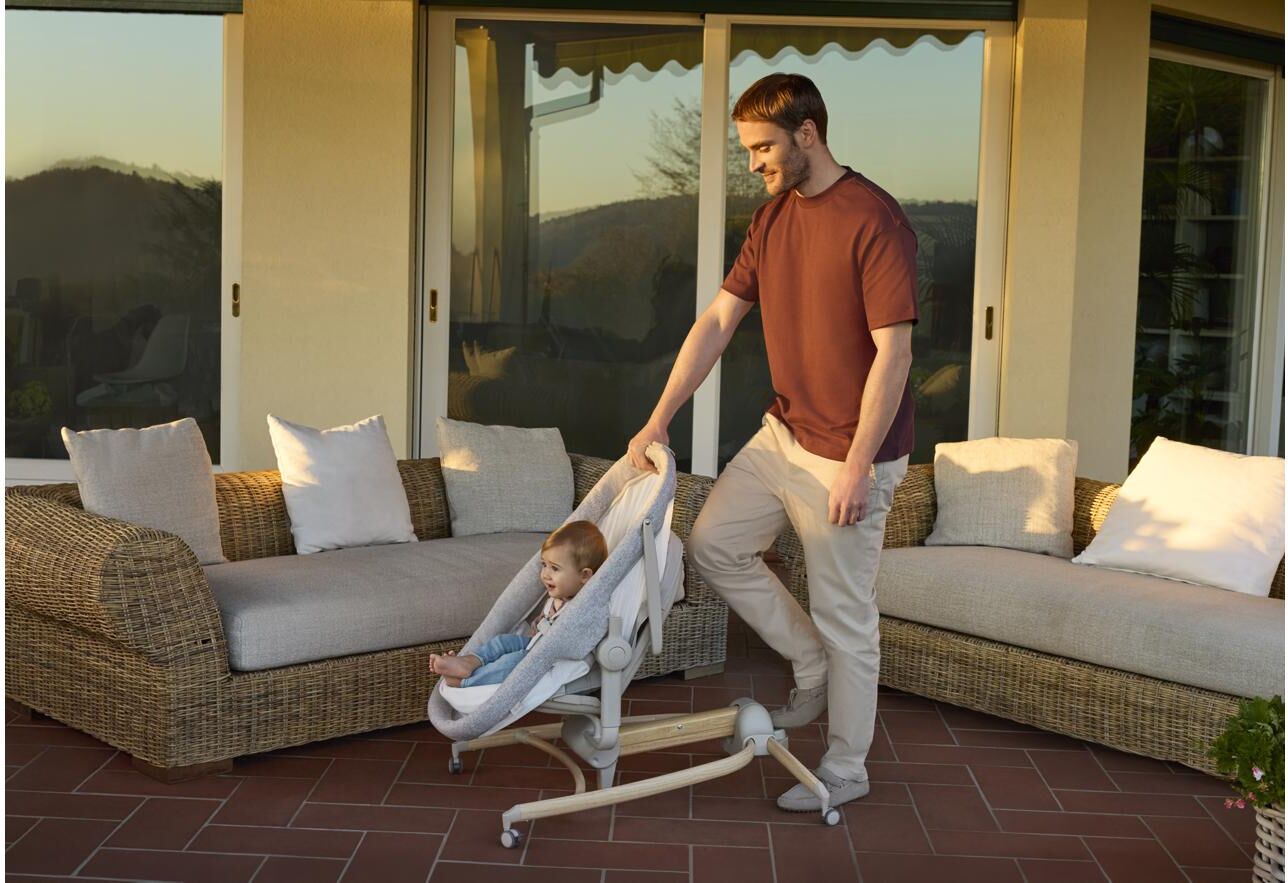 Babybett CHICCO "BABY HUG 4IN1 ARMONIA", Baby, Gr. kein Härtegrad, beige (beige, weiß), Kunststoff, Metall, Textil, Babybetten Babybett beige, weiß kein Härtegrad