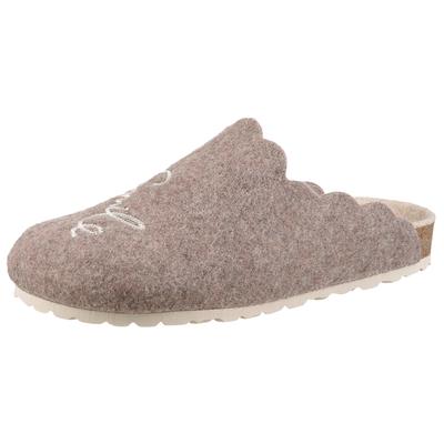 Clog ANISTON SHOES "Smile", Damen, Gr. 42, beige (taupe), Filz, meliert, Schuhe Clog, Clog, Hausschuh, Homeslipper