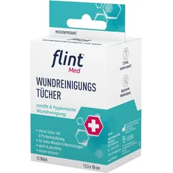 FLINT Med Wundreinigungstücher steril 12,5x18 cm