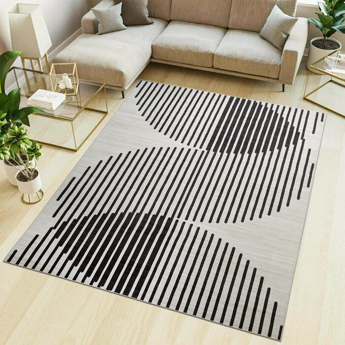 Metro Denetta Abstract Machine Printed Area Rug Jett Rectangle 200 x 290 cm