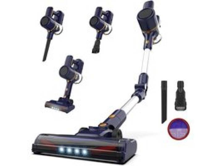 Aspirateur Balai Sans Fil Aspirateur Sans Fil Puissant Aspirateur Pliable 40Min Autonomie Brosse Anti-Emmêlement 6 En 1 Aspi[BI98]
