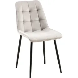 CLP Esszimmerstuhl Gifford Samt - Farbe: grau, Material: Samt