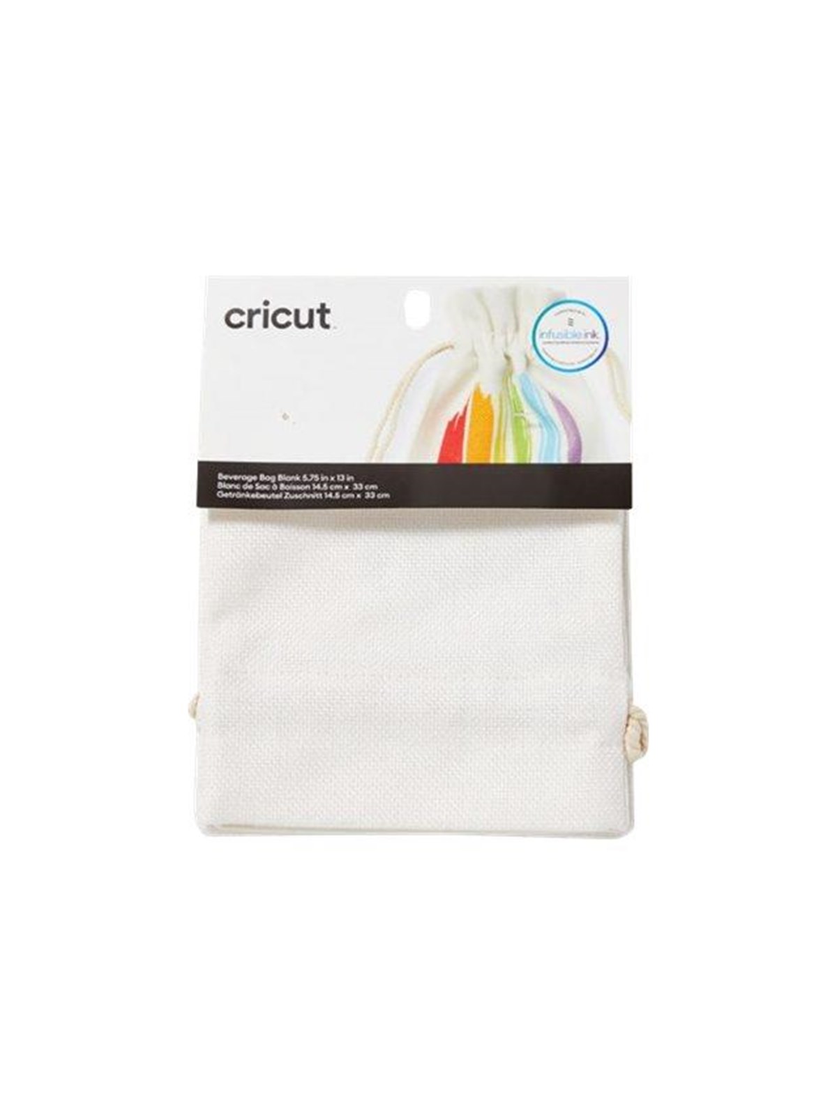 Cricut - unfinished wine bottle bag - 15 x 33 cm - blank - polyester canvas