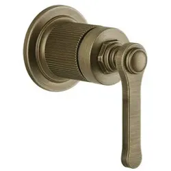 Gessi Venti20 Fertigmontageset Waschtisch-Einhebelmischer, 1-Weg, für separaten Auslauf, Wandmontage, 65109713, Farbe: Messing Antik