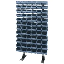 ArtPlast - Metallregal 60x30x125 cm mit 72 Organizer-Boxen aus Polypropylen - CONTENITORI-Kollektion
