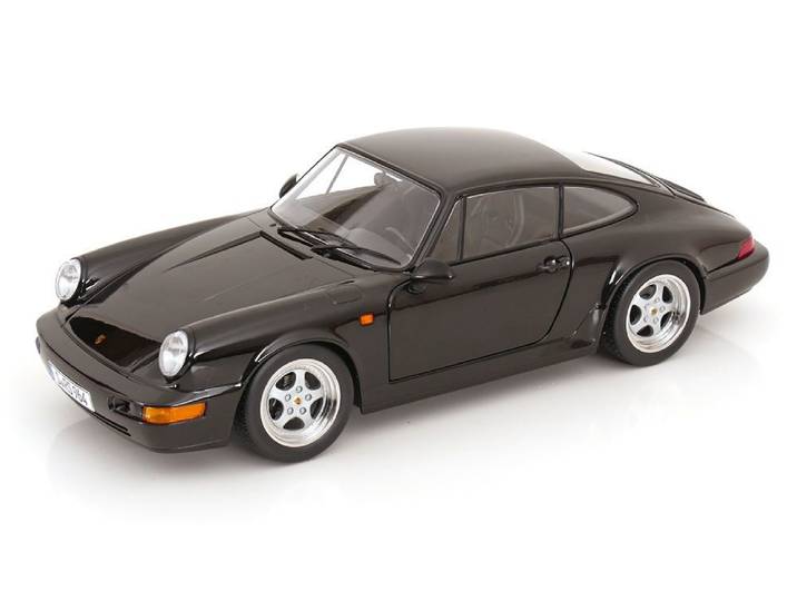 KK Scale Modellauto Porsche 911 (964) RS Speedline Felgen 1992 schwarz, Maßstab 1:12