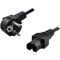 LogiLink Strom Anschlusskabel [1x Schutzkontakt-Winkelstecker - 1x Kaltgeräte-Buchse C15] 2.00 m Schwarz CP105