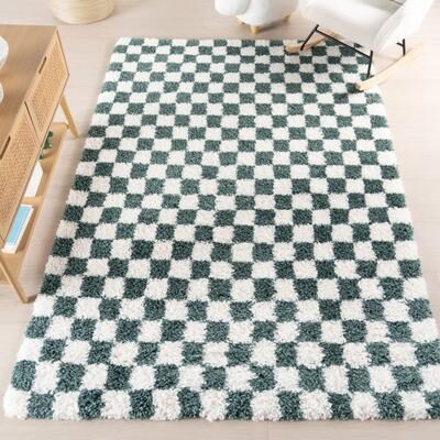 Nuloom Adelaide Mid-Century Checkered Shag Area Rug