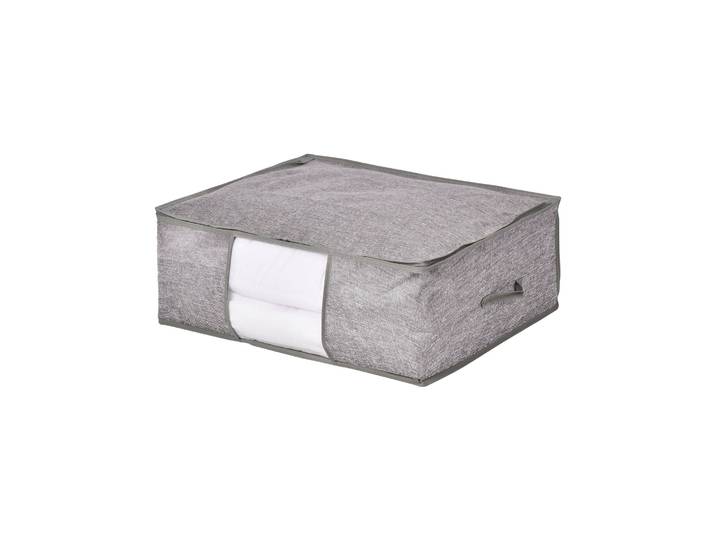 Housse rangement tissu gris pour couette - Blancheporte