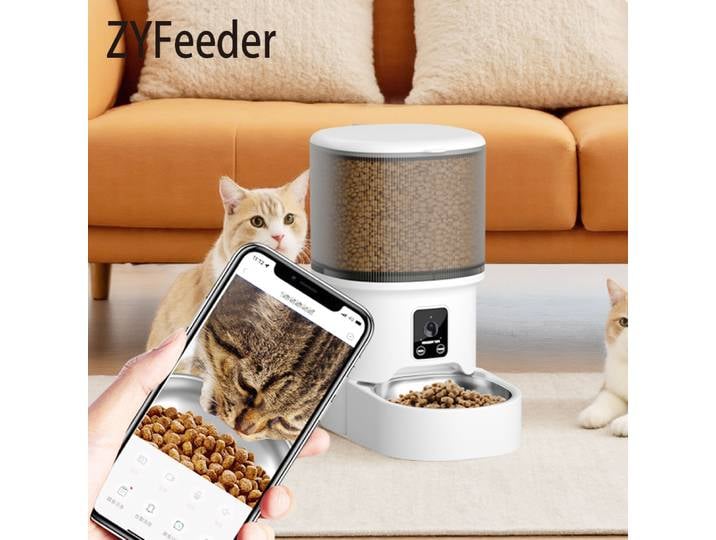 4L USB bouton intelligent WIFI APP vidéo mangeoire pour animaux de compagnie automatique distributeur de nourriture pour chat bol chien mangeoire de nourriture lente avec mangeoire pour caméra