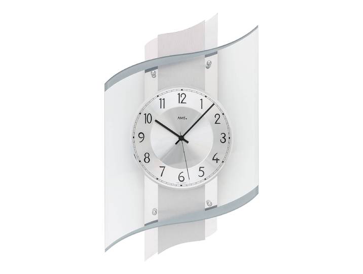 Funk-Wanduhr Poyo Metalloberfläche 48 x 29 x 8cm Multicolor/Silber