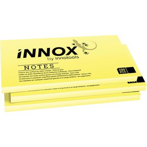Innox Haftnotizen 32001001, gelb, 200 x 100mm, elektrostatisch klebend, 3x 100 Blatt