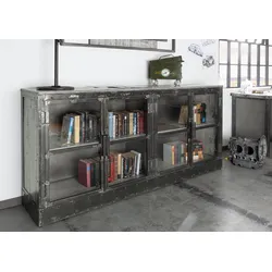 Sideboard Mango 180x40x90 grau lackiert HEAVY INDUSTRY #152