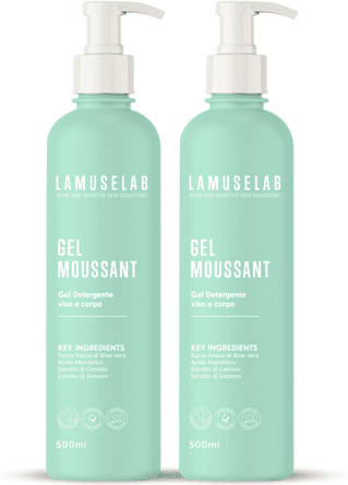 Lamuselab Gel Moussant Gel Detergente Viso E Corpo BIPACCO 2x500 ml