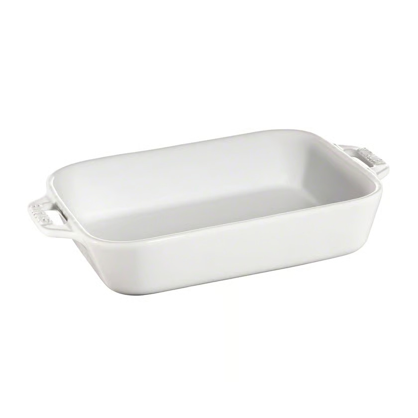 Staub rechthoekige ovenschaal wit 20 x 16 cm
