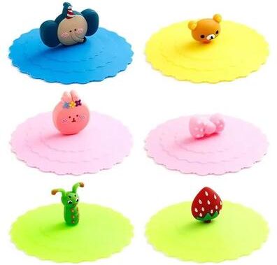 DynamicDeals Reusable Silicone Mug Lids Anti Dust Coffee Cup Covers Reusable Silicone Mug Lids Anti Dust Coffee Cup Covers
