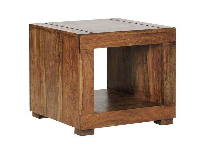 Mid.you Couchtisch, Sheesham, Holz, Sheesham, massiv, quadratisch, eckig, 50x45x50 cm, Holzmöbel, Holztische, Couchtische Holz