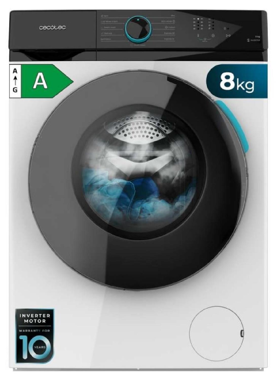 Cecotec Bolero DressCode 8110, Frontlader, 8 kg, B, 72 dB, 1200 RPM, A