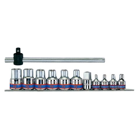 King tony Juego de Vasos Torx sobbre Rail - 12 Pzas (24401662)