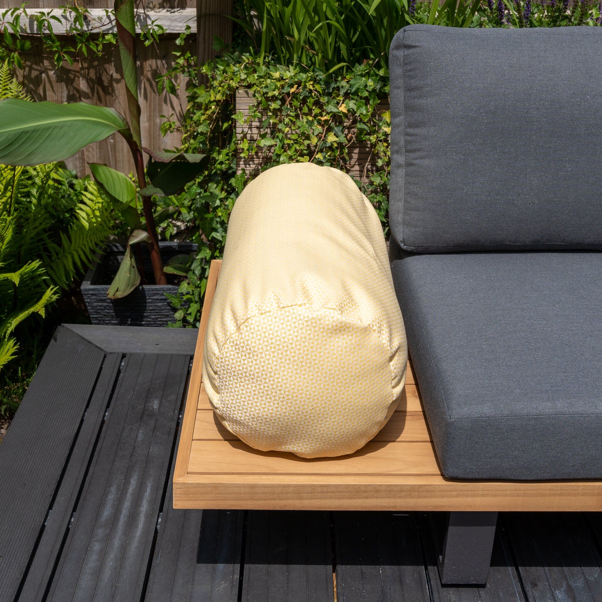 Harbour Lifestyle Acrisol Helix Trigo Large Round Bolster Floor Cushion - 72cm x 35cm