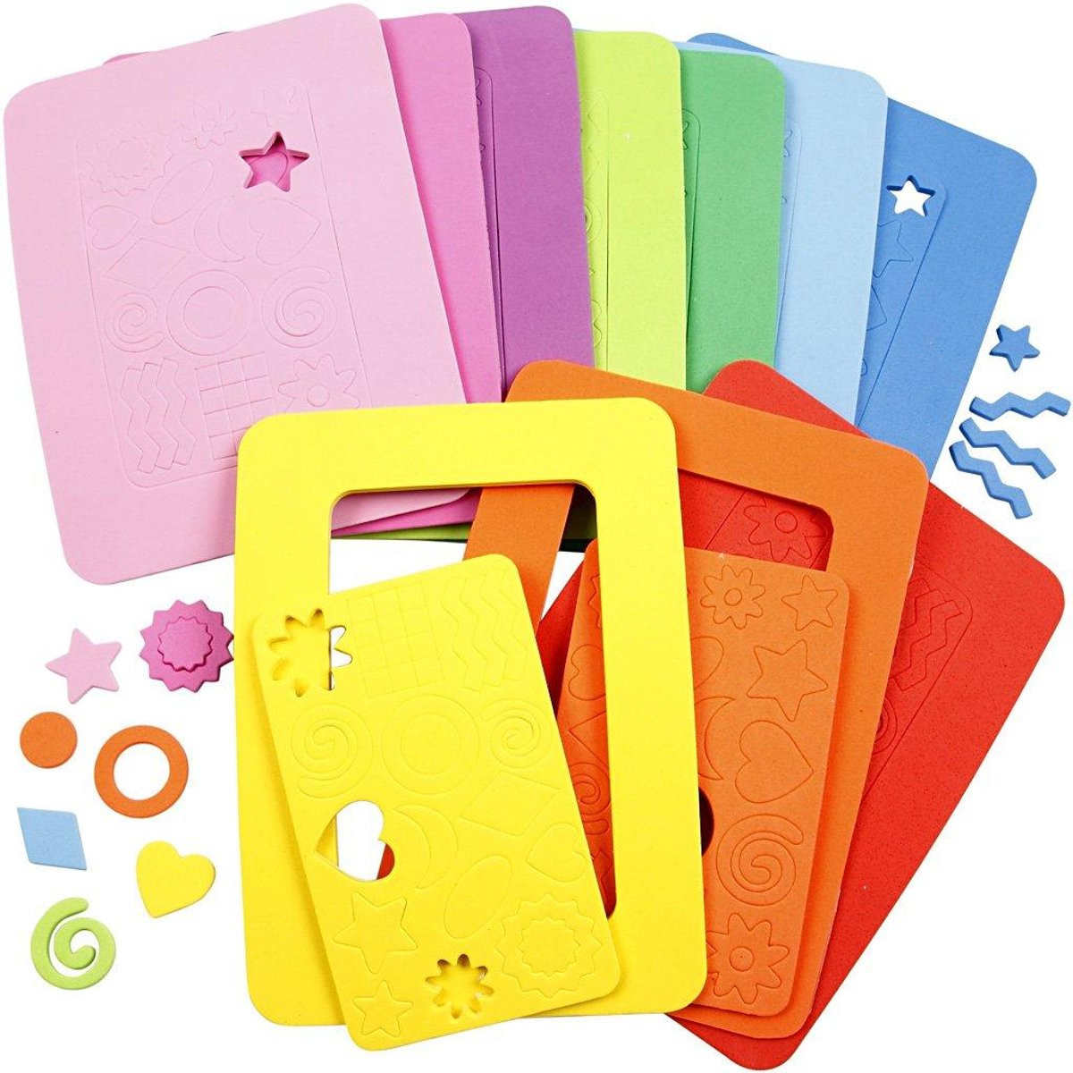 10 stuks Zelfklevende EVA Foam Decoratie Onderdelen Multicolor voor Fotolijsten en Schoolprojecten